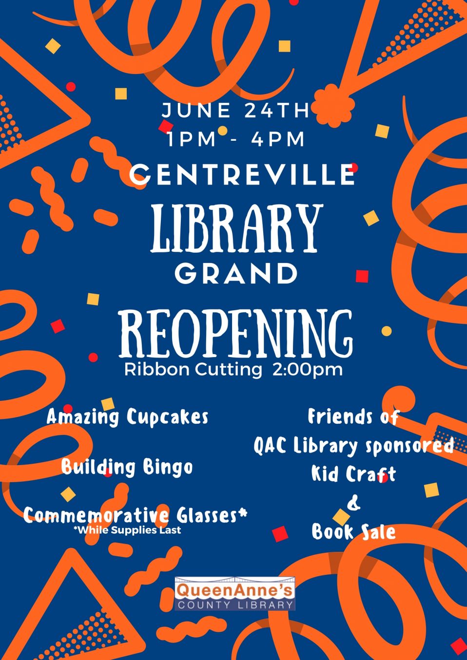 Join the Fun at the Grand ReOpening of Centreville Library Friends