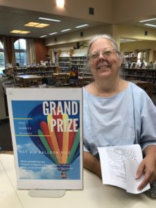 Angela D., who claims she “never wins anything,” was the winner of a hot-air balloon ride, thanks to the Library’s Adult Summer Reading Program.